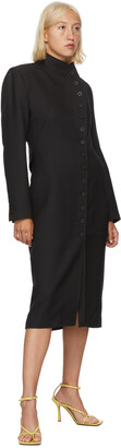 Situationist Black Wool Asymmetric Blazer Dress