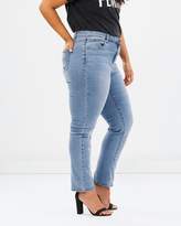Thumbnail for your product : Evans Embroidered Straight Leg Jeans