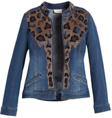 Thumbnail for your product : Chico's Cheetah Chic Denim Jacket