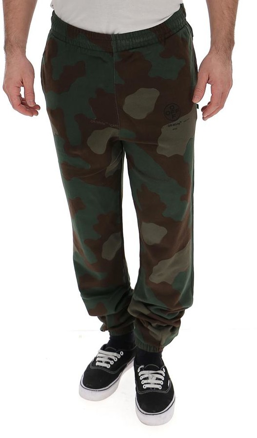 off white camo track pants