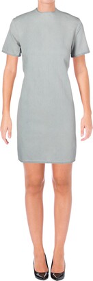 Womens Cut-Out Back Crew-Neck Casual Dress
