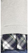Thumbnail for your product : Clu Ruffled Plaid Sweatshirt