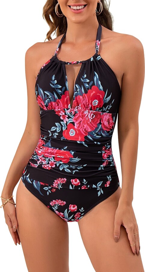  Womens Slimming One Piece Swimsuits Tummy Control