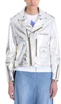 Thumbnail for your product : Golden Goose Laminated Silver Gold Leather Jacket