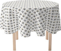 East Urban Home Amberlis Round Floral Cotton Twill Tablecloth