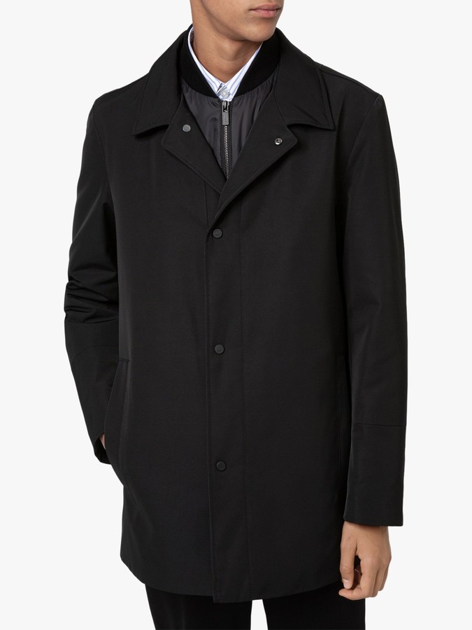 HUGO BOSS by Barelto2041 Overcoat, Black - ShopStyle