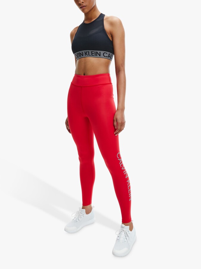 Calvin Klein Performance Side Logo Full Length Leggings, Barbados Cherry -  ShopStyle