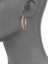 Thumbnail for your product : Etereo Crystal Baguette Hoop Earrings