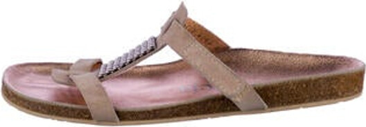 Pedro Garcia Leather T-Strap Sandals Neutrals Animal Print Buckle Closure at Sides Unfortunately, due to restrictions, this item may not be eligible for shipping in all areas.