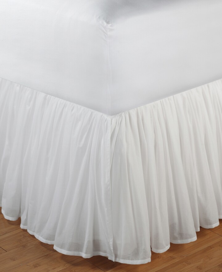 Greenland Home Fashions Cotton Voile 18" Drop Bed Skirt, Queen