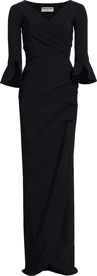 Women's Zalfa Ruched Gown - Black - Size 2