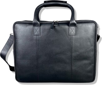Leatherco. Men's Black Leather Laptop Carry-All Bag