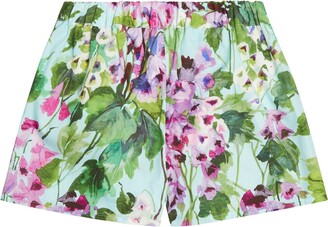 Dolce & Gabbana Children Floral printed cotton shorts