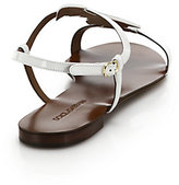 Thumbnail for your product : Dolce & Gabbana Wisteria Patent Leather Flat Sandals