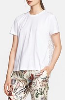 Thumbnail for your product : Valentino Women's Lace Back Cotton Short Sleeve Tee