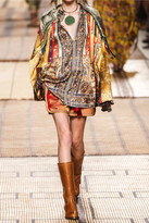 Thumbnail for your product : Etro Printed Silk-satin Twill Tunic - Yellow