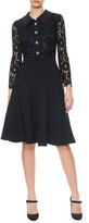 Thumbnail for your product : Dolce & Gabbana Long Lace-Sleeve Jewel-Button Dress
