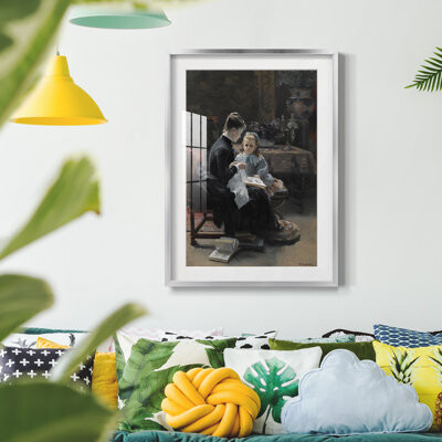 Charlton Home Vintage Portrait Print CVI -Framed Print