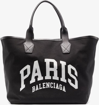Balenciaga Black Cities Paris Large Tote Bag
