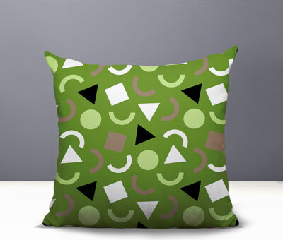 ULLI HOME Vibra Abstract Reversible Indoor/Outdoor Square Pillow