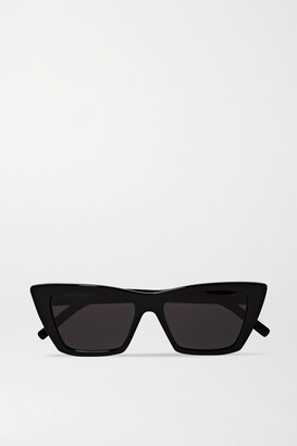 Saint Laurent Mica Cat-eye Acetate Sunglasses - Black