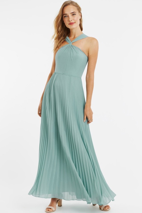 oasis daisy haze twist neck dress