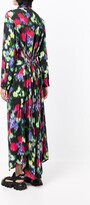 Thumbnail for your product : Kenzo Blurred Flowers-Print Maxi Shirt Dress
