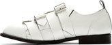 Thumbnail for your product : Comme des Garcons White Leather Slip-On Oxford Buckle Shoes