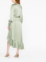 Thumbnail for your product : Zimmermann Silk Wrap Long-Sleeve Dress