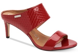 red calvin klein sandals