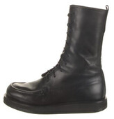 Thumbnail for your product : The Row Leather Whipstitch Trim Combat Boots