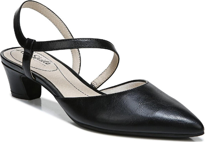 Minimalist Womens Strappy Pointed Toe Slingback Heels