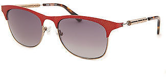 Kenzo KZ3176-C01-52 Unisex Square Red & Light Gold-Tone Sunglasses