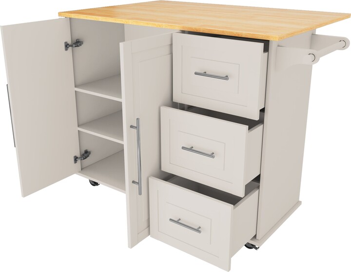 Kitchen Island with Spice Rack - ShopStyle