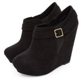 Thumbnail for your product : New Look Black Buckle Strap Wedge Boots