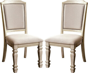 One Allium Way Set of 2 Padded Fabric Dining Chairs