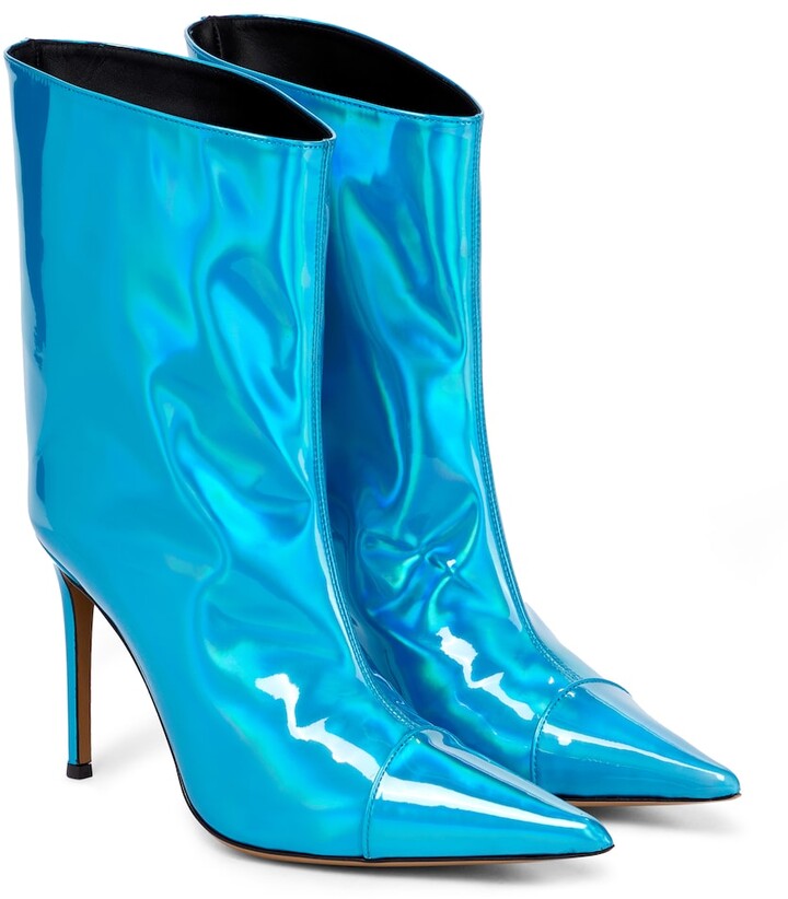 blue pvc boots