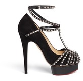 Thumbnail for your product : Nobrand 'Angry Portia' stud suede platform pumps