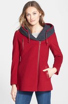 Thumbnail for your product : Halogen Colorblock Hooded Wool Blend Jacket