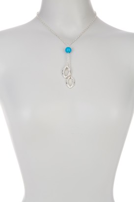 Simon Sebbag Sterling Silver Teardrop Turquoise Howlite Beaded Necklace
