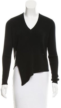 Soyer Leather-Trimmed Wool Sweater