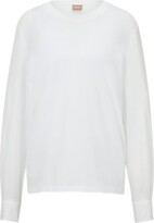 Hybrid regular-fit blouse in silk 