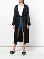 Thumbnail for your product : Forte Forte satin tie-waist vampy collar coat