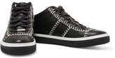 Thumbnail for your product : Jimmy Choo Bells Chain-Trimmed Leather Sneakers