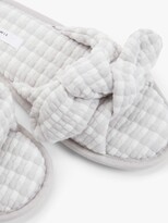 Thumbnail for your product : John Lewis & Partners Gingham Slider Slippers, Grey Check