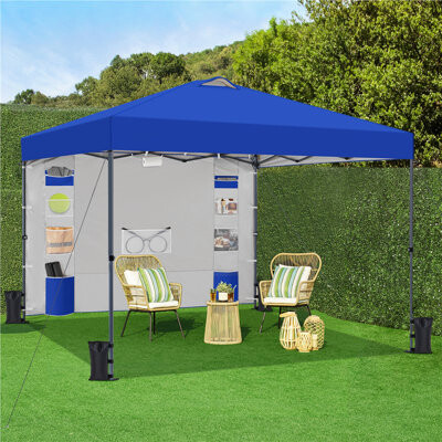 Yaheetech 10x10FT Pop-up Canopy Tent with Sidewall and Sandbags
