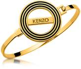 Kenzo Goldtone Reversible Logo Bangle Bracelet