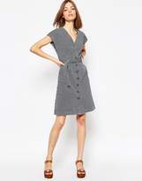Thumbnail for your product : MiH Jeans Belted Denim Dress In Striped Print