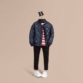 Thumbnail for your product : Burberry Lightweight Quilted Bomber Jacket , Size: 12Y, Blue