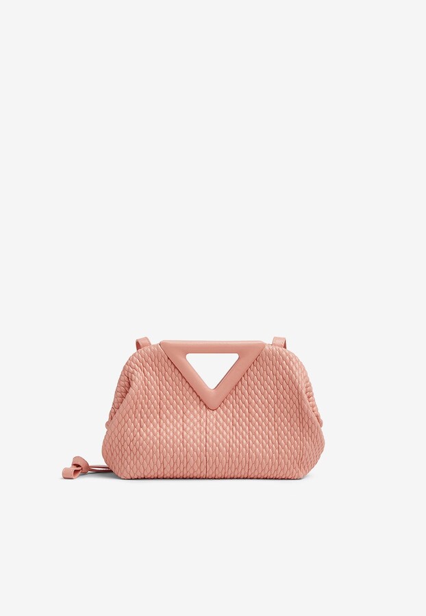 Bottega The Small Triangle Top Handle Bag in Quilted Nappa